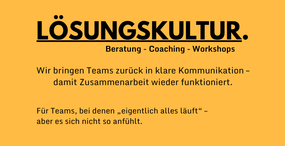 Lösungen entstehen im Dialog. Beratung & Coaching für Menschen, Teams und Organisationen.